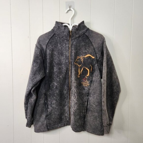 Vintage Other - Vintage 90s Carcross Yukon Zip Sweatshirt Jacket 1990s Grunge Preppy Ski bear